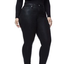 NWT Good American Good Legs High Waist Skinny Jeans Women s 24 Plus Size Black