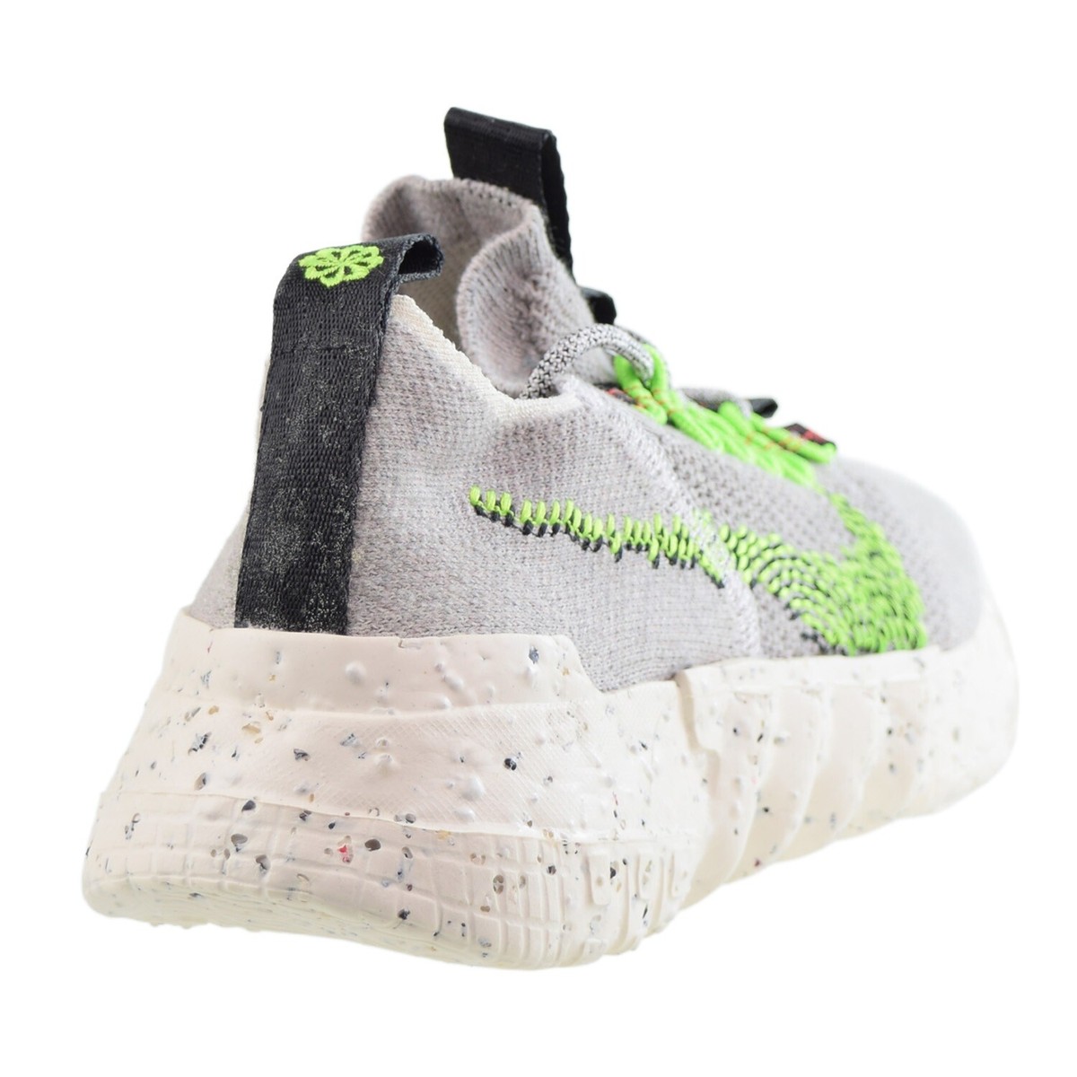 Nike Mens Gray Space Hippie 01 DJ3056 004 Lace Up Low Top Sneaker Shoes US 9-9.5 Nike Space Hippie 01 Mens Size 7.5 Vast Grey Electric Green  main image 4