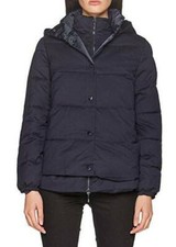 Armani Jeans Women's Dark Blue Jacket Size 8uk (40eu) - Removable Hood