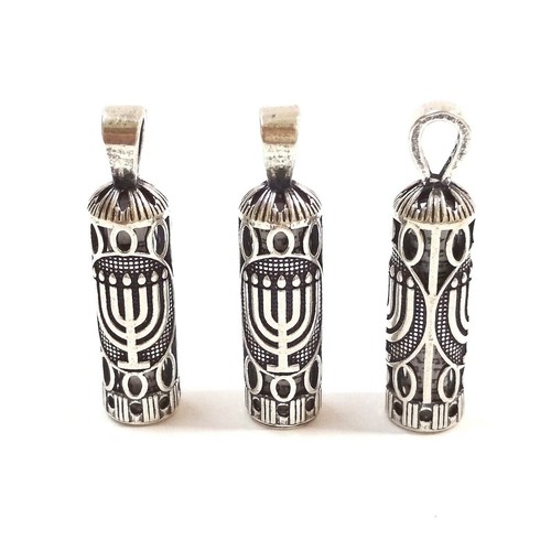 3 pieces WHOLESALE LOT 925 Sterling Silver MEZUZAH Pendants with