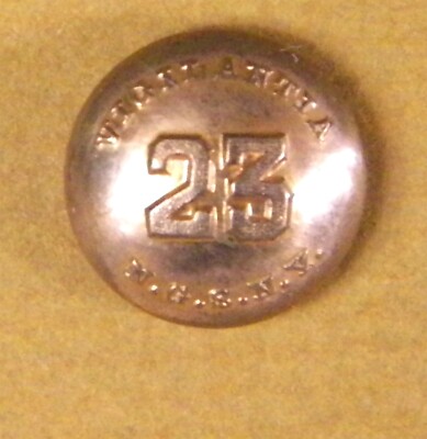 Bb NEW YORK CITY 23rd Militia Regiment UNIFORM BUTTON small gilt