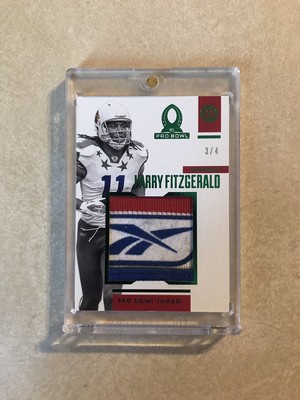 2020 Panini Encased Larry Fitzgerald Game Used Pro Bowl Reebok Logo /4 Cardinals