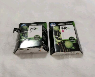 HP 940 XL Black & Magenta Ink Officejet Pro 8000 8500 8500A New In Box