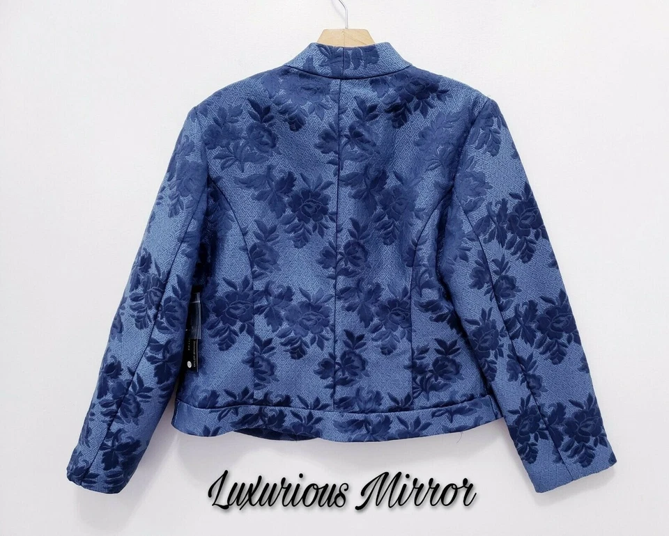 Blazer Taylor Brooke Mujer Floral Bordado Botón Frontal Algodón Chaqueta Talla 10P Foto 4 de 4