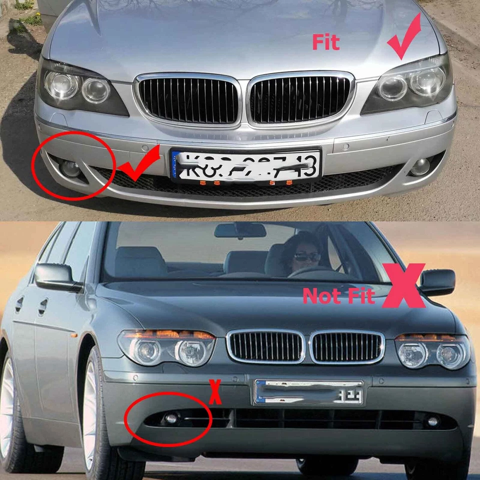 Pair Fog Light Lamp Right + Left For BMW 7 Series E66 745i 750i 750Li 2002-2008 - image 2 of 4