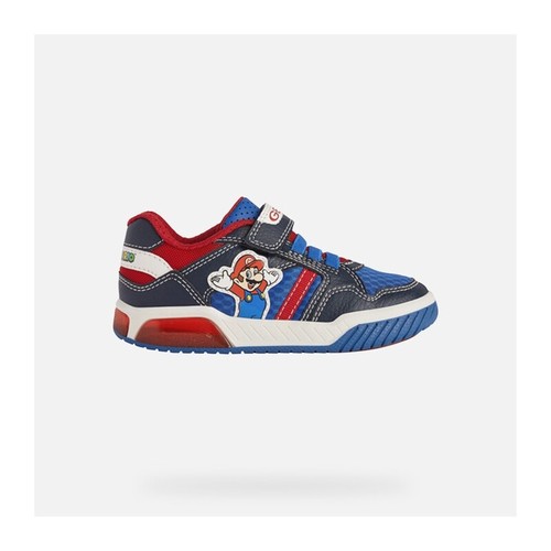 GEOX SNEAKERS IN PELLE BLU \