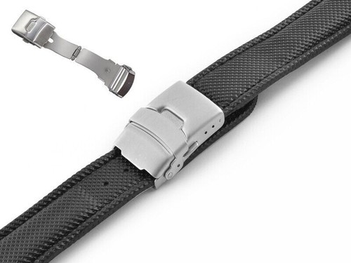 SPORTY STYLE WATERPROOF WATCH STRAP DEPLOYMENT CLASP 18 | 20 | 22 | 24 MM us - Picture 2 of 18