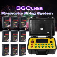 Ship From USA 36 Cues Fireworks Firing System 500M ABS Remote Waterproof Case