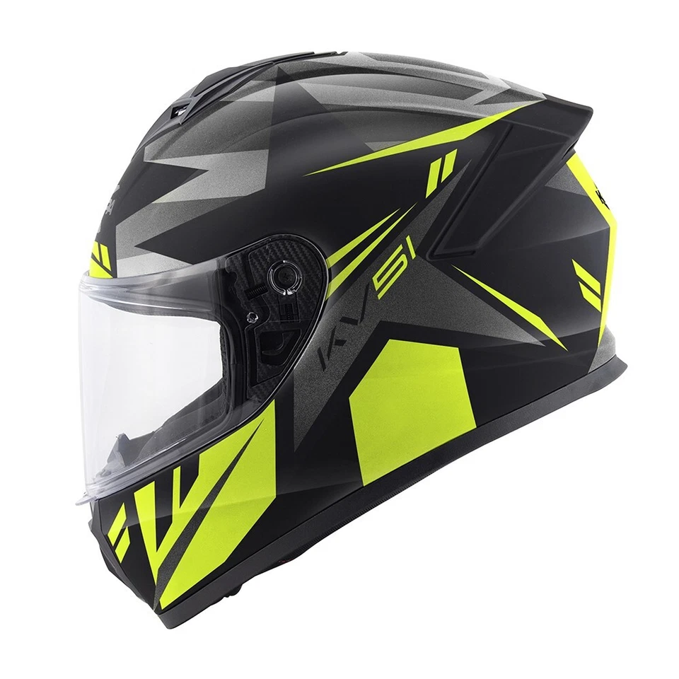 CASCO KAPPA KV51 ZENITH INTEGRALE NERO TITANIO GIALLO VISIERINO PARANASO PARAVEN