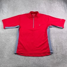Coolibar Shirt Mens Large Red Half Zip Pullov...