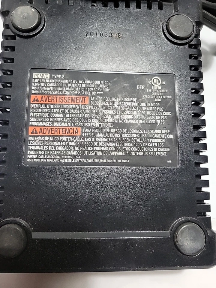 Porter Cable 18v Tool Set Lot Of 4 Charger Bag And 2 Batteries Tested Working - Image 4 of 4