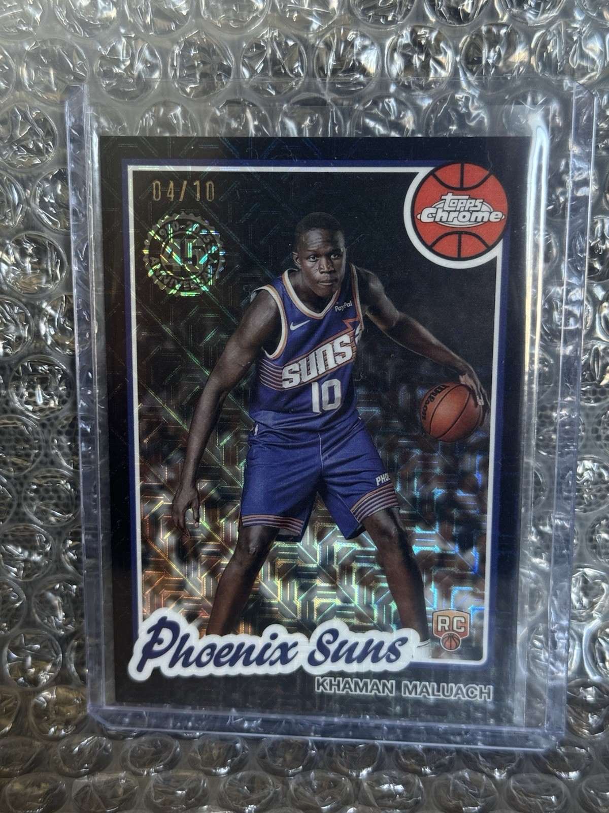 Topps 2025-26 Basketball Silver Pack Rookie Black Mojo 04/10 Khaman Maluach