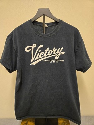 Men's Victory Motorcycle VTG USA Short Sleeve T Shirt Black