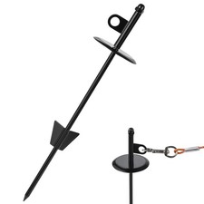 Dog tie-Out Stake for Dogs,16" Dog Stake for Outside Easy to Install, 360 