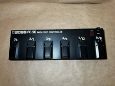 Boss FC-50 MIDI Foot Controller Tested Vintage Guitar Synth Pedalboard