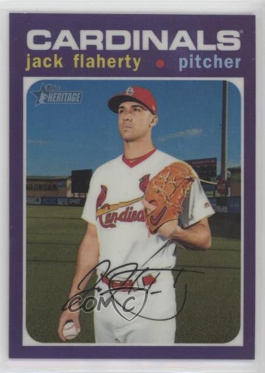 2020 Topps Heritage Hot Box Chrome Purple Refractor Jack Flaherty #THC-261 8k4