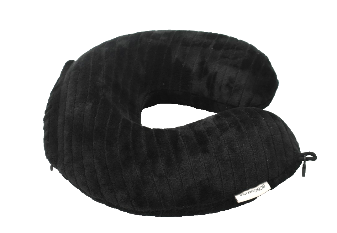 BCBGeneration Black Memory Foam Travel Neck Pillow Super Soft-image