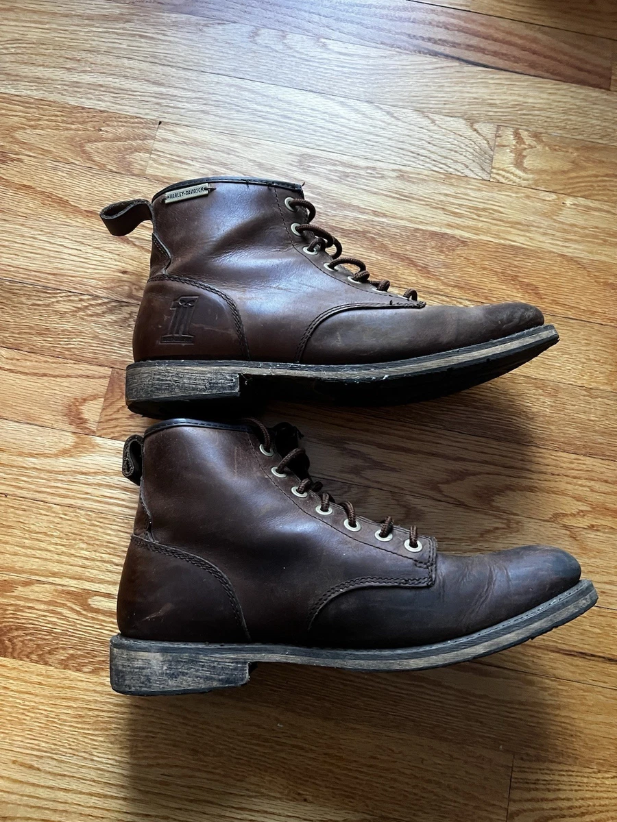 Harley-Davidson Brown Solid Boots for Men for Sale | Shop  display picture 1