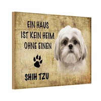 Holzschild 20X30 Cm Shih Tzu Hund Tier Haustier Deko Geschenk Holz Schild