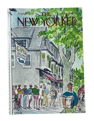 The New Yorker Magazine August 6, 1973 Summer Street Scene C. Saxon Cover VG