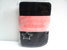 Capezio Tights Child Sz C 8-12 Black Soft Footless Rhinestone Star 4053C NEW