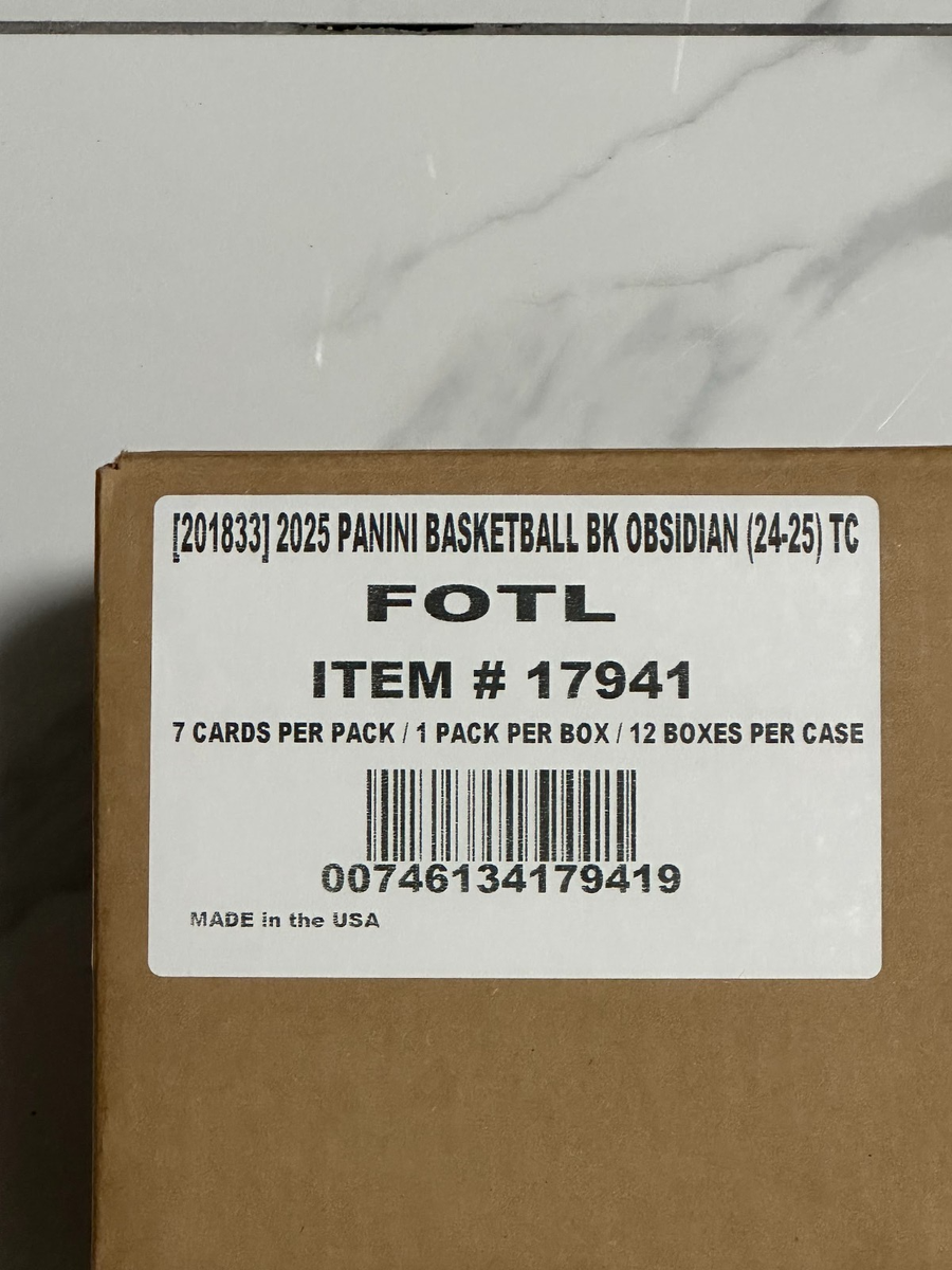 希少モデル! 美USED OBSIDIAN オブシディアン カートバック 2024-25 Panini Obsidian NBA Basketball FOTL Hobby Box Sealed Case