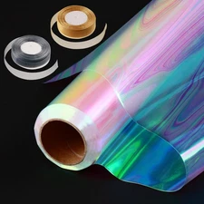 Iridescent Cellophane Roll 34 In X 200 Ft Rainbow Clear Cellophane Wrap Roll ...