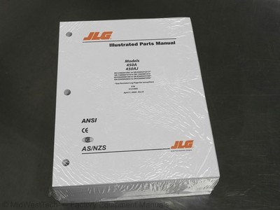 JLG 450A, 450AJ Boom Lift Parts Manual Exploded View Catalog Diagram Book