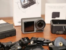 DJI Osmo Action (Original) 4K Camera w/3 Batteries, 3.5mm Mic Adapter, and More!