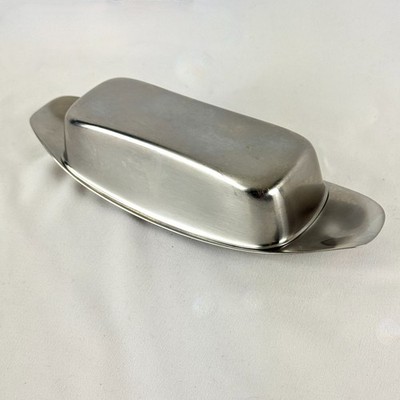 WMF Cromargan Butter Dish Stainless Steel Dishwasher Safe Mid Century Modern