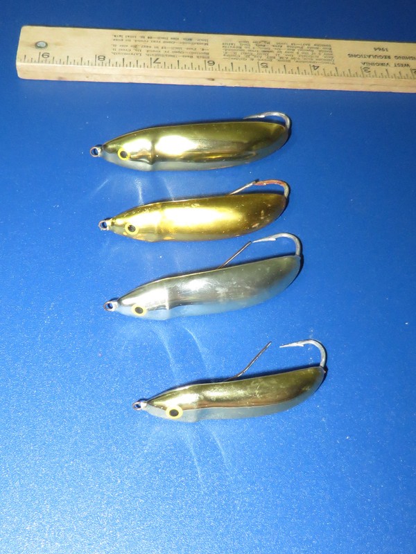 Lot of 4 Rapala Minnow Spoons RMS and Weedles Spoons Silver Gold - Image 2