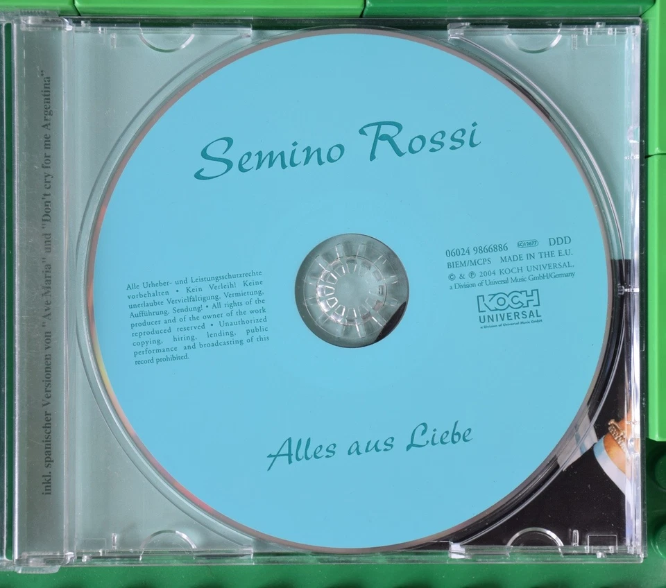 Semino Rossi - Alles aus Liebe - Koch Universal - CD - Bild 3 von 4