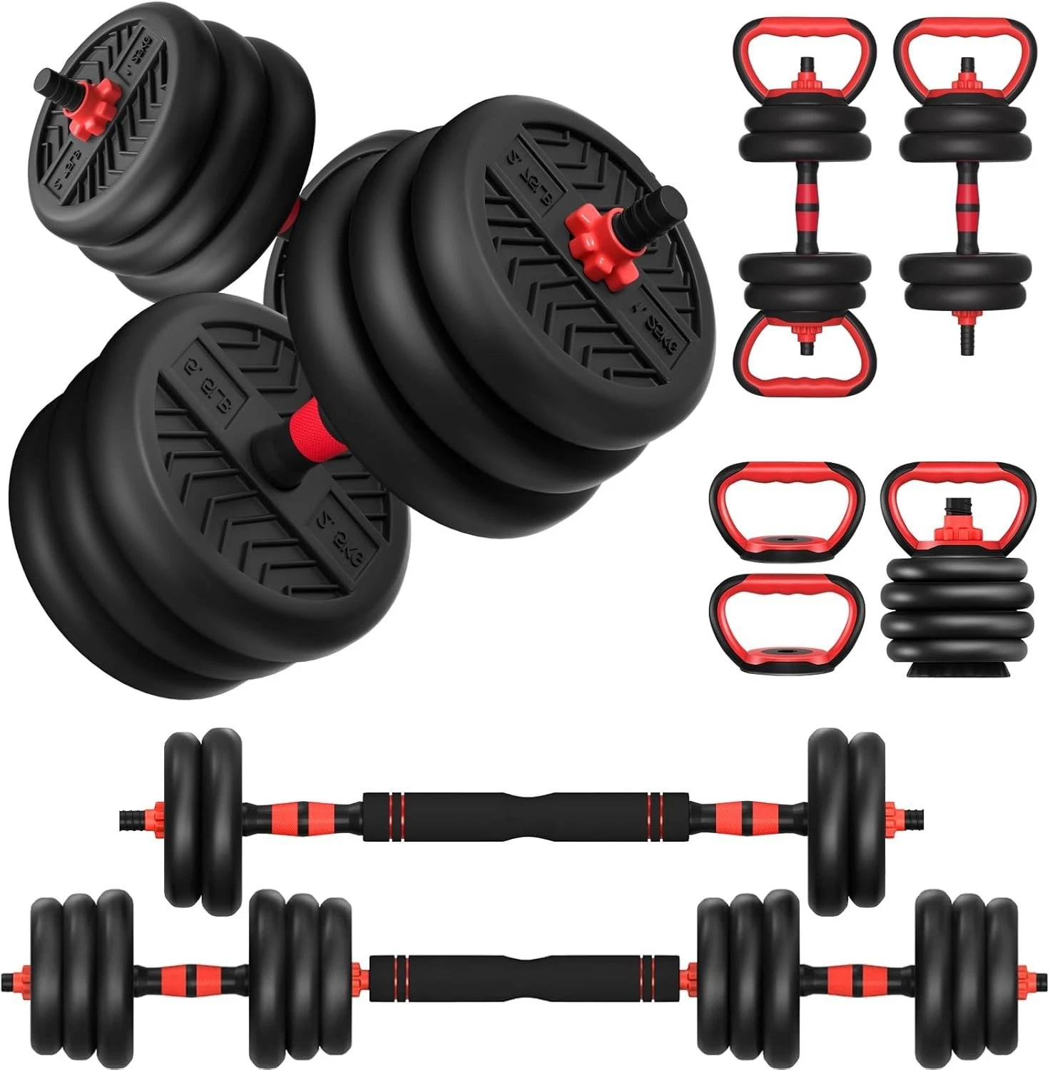 Adjustable Dumbbell 20/30/40/60/80lbs Dumbbells Set 4-in-1 Free Weights
Opens in a new window or tab