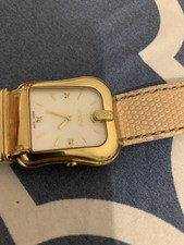 Fendi Donna Quarzo Svizzero Rettangolo Oro Cassa SS Quadrante Bianco Pelle Beige