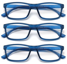 3 Pairs in 1 Value Reader Classic Popular Designed Plain Reading Glasses Go R224
