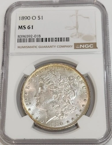 1890-O MS61 Morgan Silver Dollar NGC