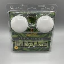 Gainsborough Genuine Porcelain Door Knob Set Hall Closet Non Locking White NIB