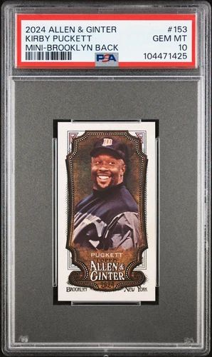2024 TOPPS ALLEN & GINTER #153 KIRBY PUCKETT MINI-BROOKLYN BACK PSA 10 POP 1