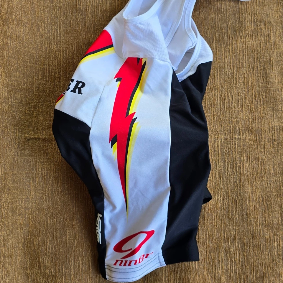 Culotte con tirantes Verge ciclismo adulto hombre talla M ciclismo acolchado blanco negro rojo Polonia Foto 4 de 4