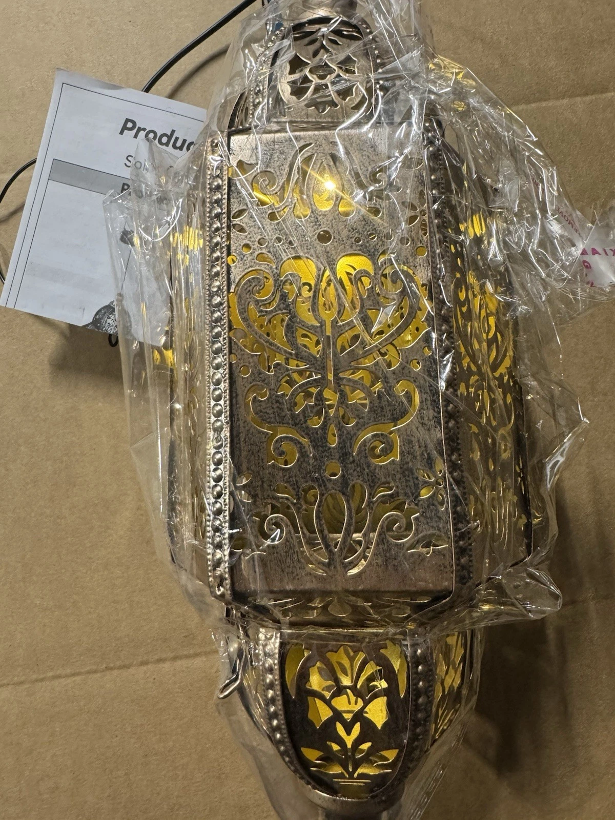 Hanging Solar Lantern Outdoor Decor, Moroccan Solar Lights for Outside Garden...