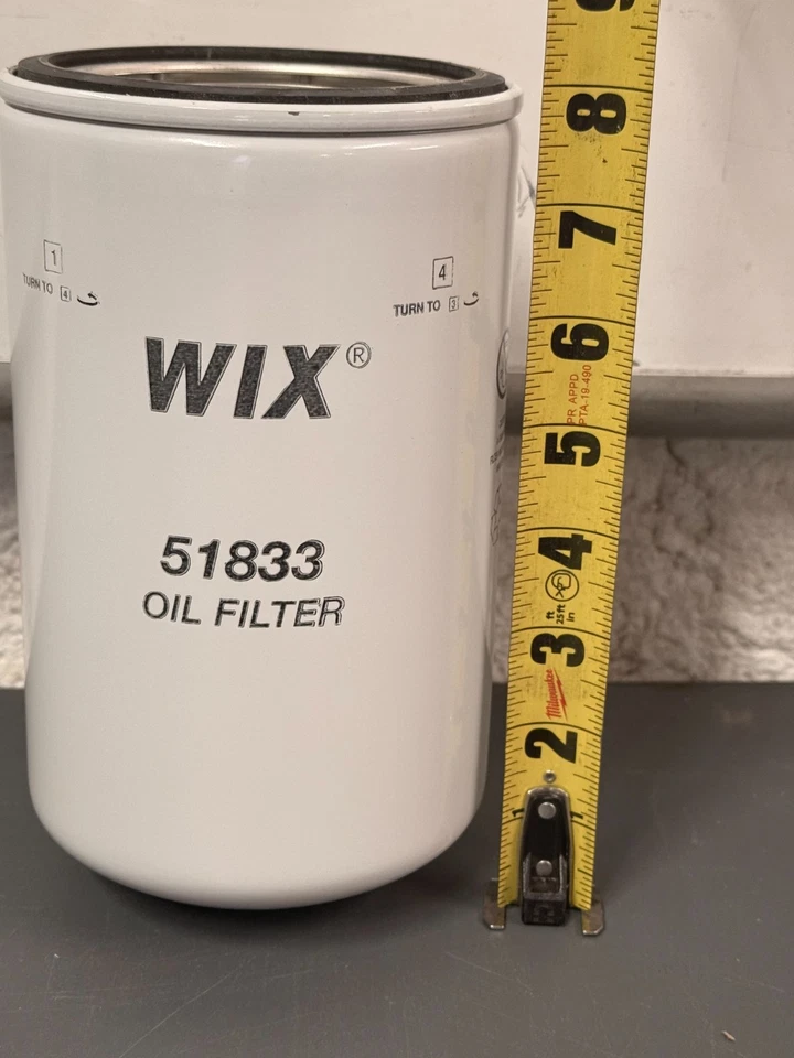 Filtro lubricante giratorio diésel motor turbo WIX para vehículos Isuzu seleccionados # 51833 Foto 4 de 4
