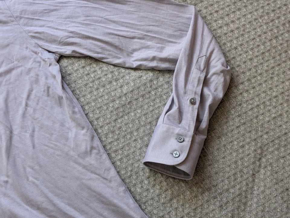 Maceoo Shirt Mens Medium Grey Long Sleeve Button Up Einstein 4-Way Stretch Dress - Image 4 of 4