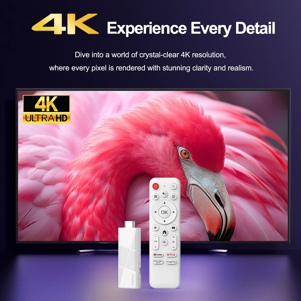 H96Max 4K Ultra HD Mediaplayer 2/16 GB Andriod 14 Smart TV Stick, BT5.4, Wifi 6 - Bild 4 von 4