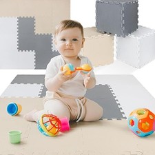 Foam Puzzle Floor Mat for Kids 12x12-16 Interlocking Play Mat Tiles with Colo...