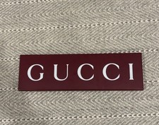Empty Gucci Tie Box w/ Paper 15&rdquo; x 4.5&rdquo; x 1&rdquo; Red Gift Box