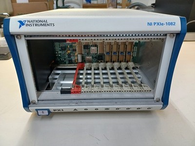 NI PXIe-1082 8-slot chassis in excellent condition, passes self test, power cord