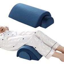 Half Moon Bolster Knee Pillow for Legs, Knees, Lower Back and Head, Adjustabl...