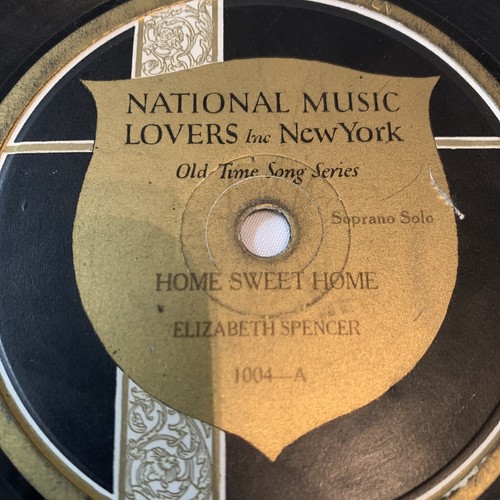 National Music Lovers New York 78 record Home Sweet Home Elizabeth Spencer - Picture 3 of 3