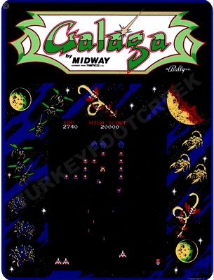 Galaga Arcade 9'' x 12'' Metal Sign