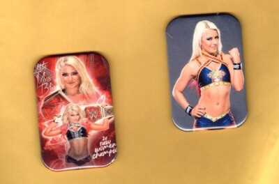 ALEXA BLISS    TWO   MAGNETS OR BUTTONS, PINBACK 2''X3'' W/ ROUNDED CORNER